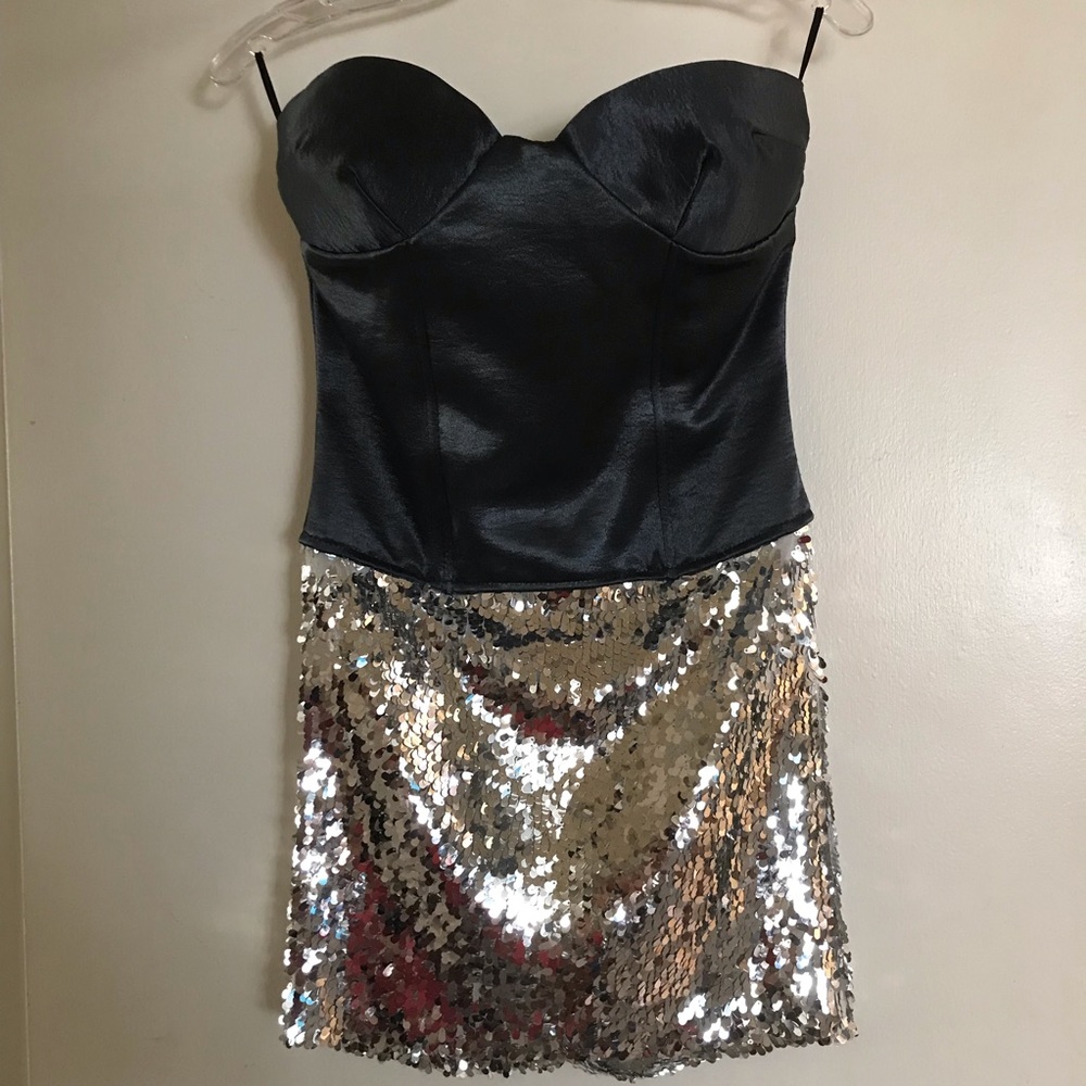 Navy and sequin party dress